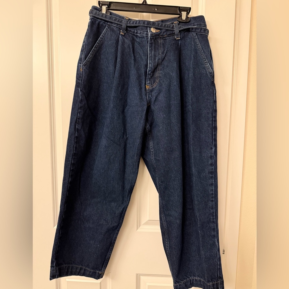 Zara Men's Deep Blue Relaxed Jeans